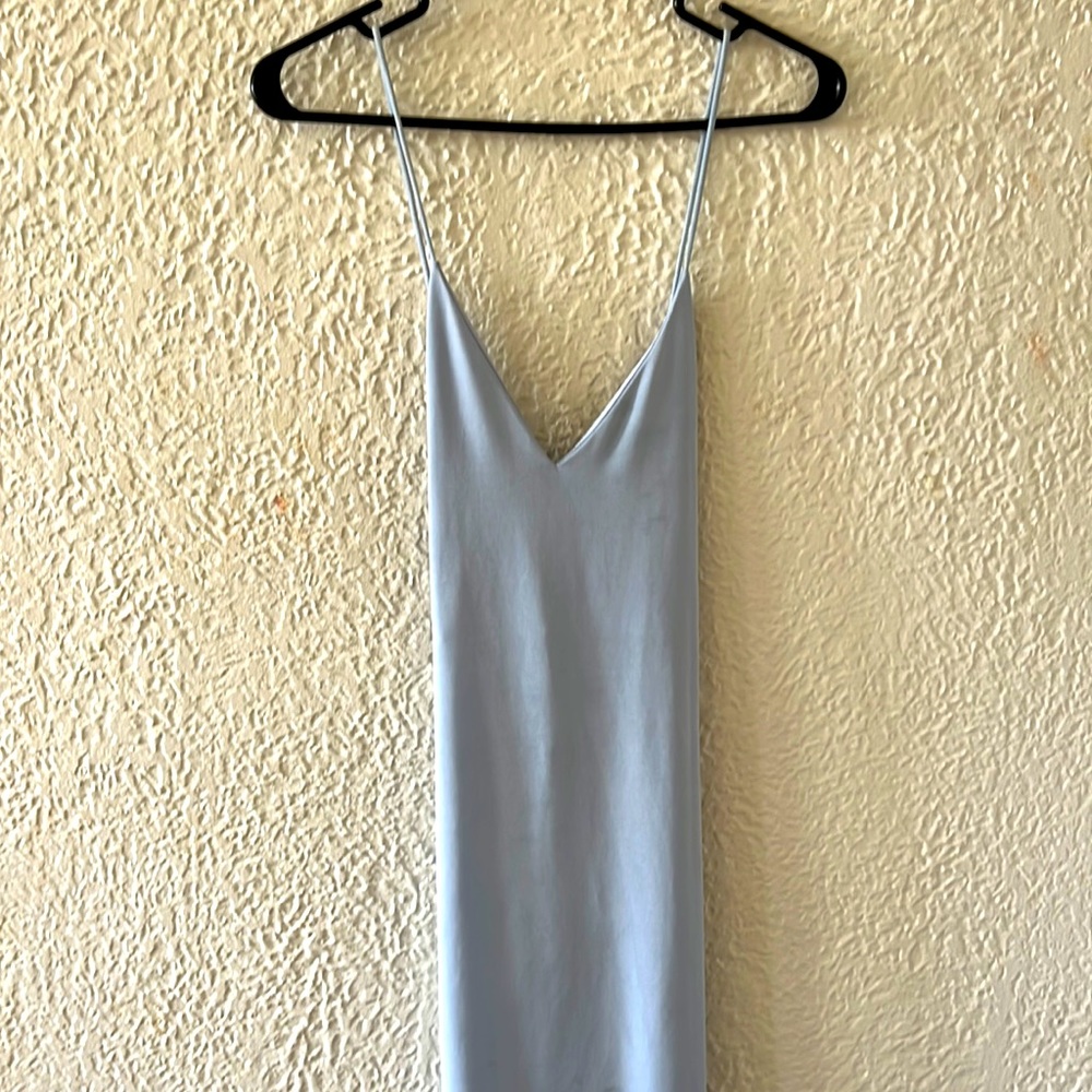 Silky blue dress